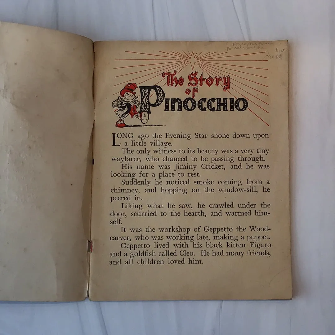 -Pinocchio Picture Story Book*