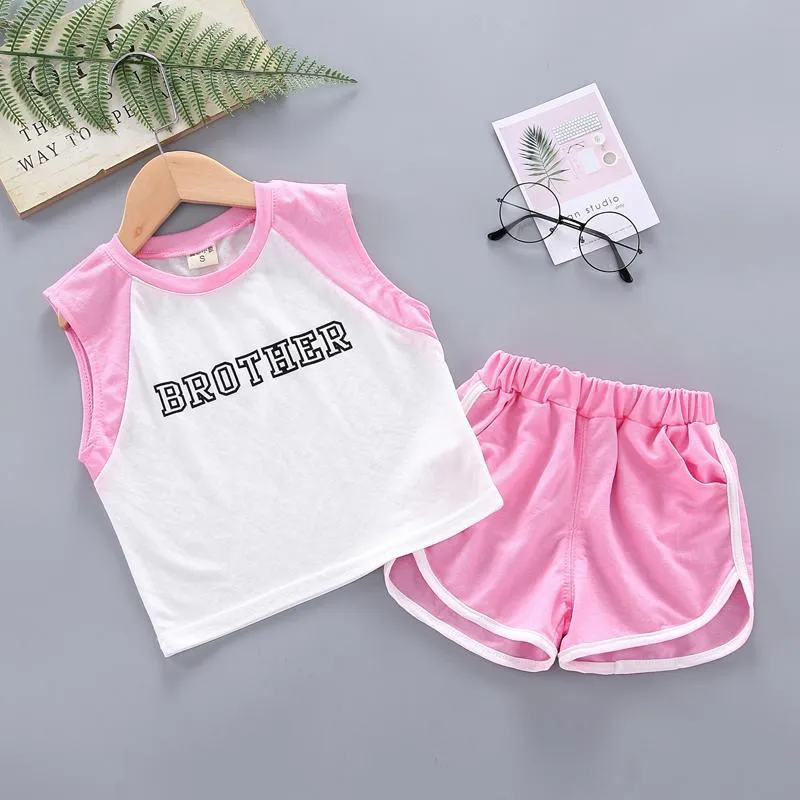 2-piece Letter Pattern T-shirt & Shorts for Toddler Girl