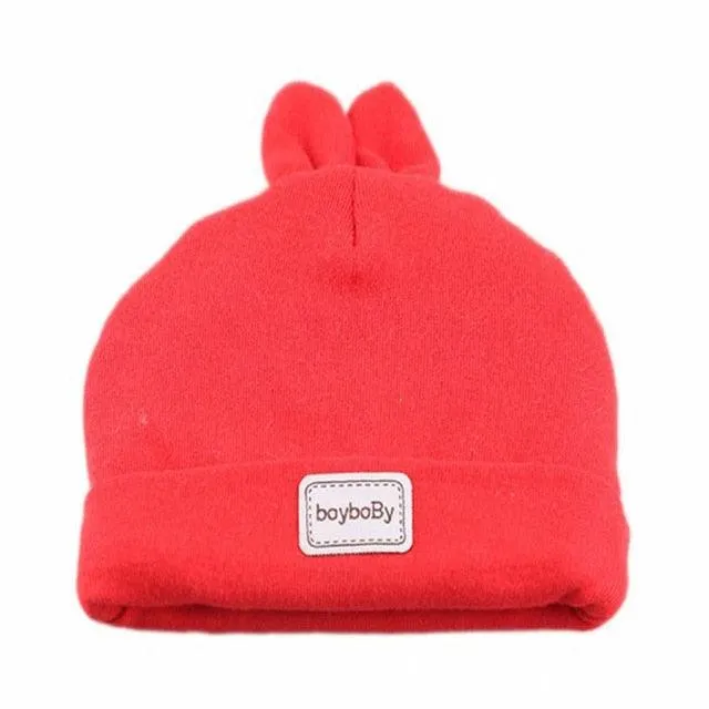 2021 Winter Cute Kids Hat Solid Colors Boys Girls Baby Hats Cotton Baby Hat Infant Caps Vendor