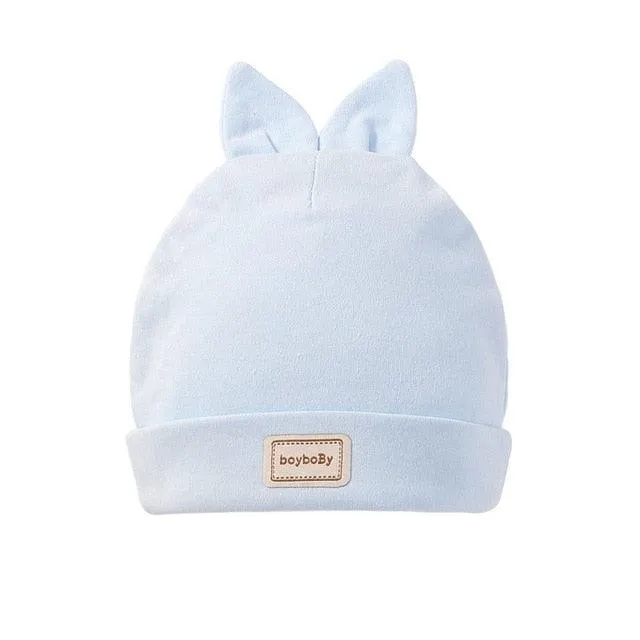 2021 Winter Cute Kids Hat Solid Colors Boys Girls Baby Hats Cotton Baby Hat Infant Caps Vendor