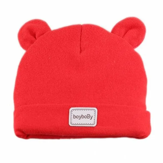 2021 Winter Cute Kids Hat Solid Colors Boys Girls Baby Hats Cotton Baby Hat Infant Caps Vendor