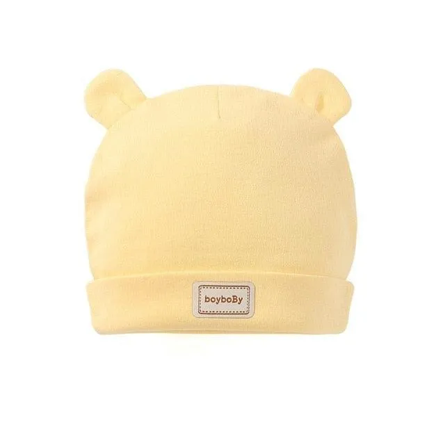 2021 Winter Cute Kids Hat Solid Colors Boys Girls Baby Hats Cotton Baby Hat Infant Caps Vendor