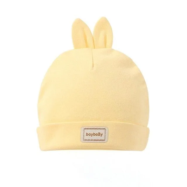 2021 Winter Cute Kids Hat Solid Colors Boys Girls Baby Hats Cotton Baby Hat Infant Caps Vendor