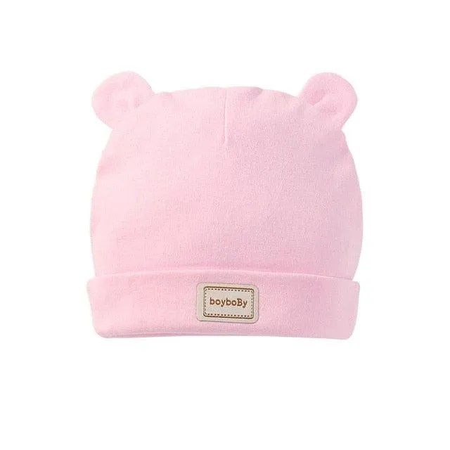 2021 Winter Cute Kids Hat Solid Colors Boys Girls Baby Hats Cotton Baby Hat Infant Caps Vendor