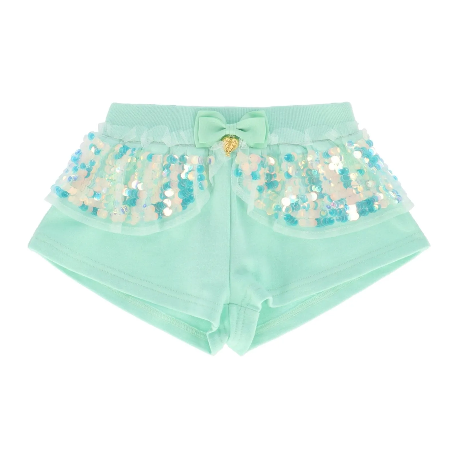 Angel's Face Girls Lindsey PEPPERMINT Sequin Shorts