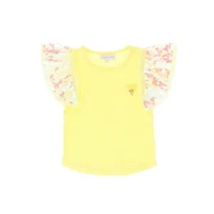 Angel's Face Girls Louise LEMON Sequin Shoulders Top