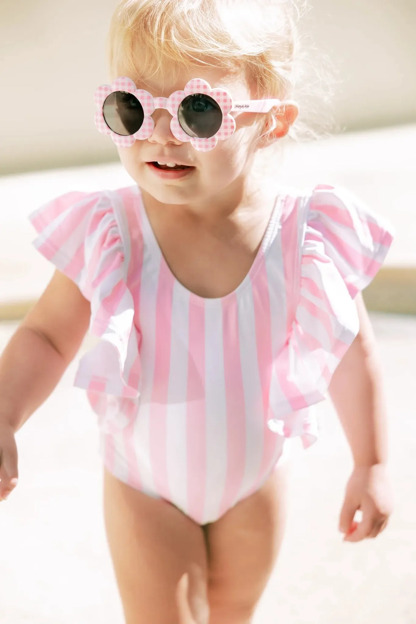 Baby Daisy Sunglasses - Pink Check