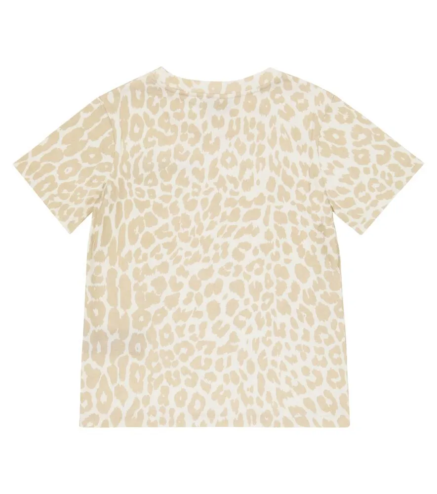 Balmain leopard print T-shirt, white