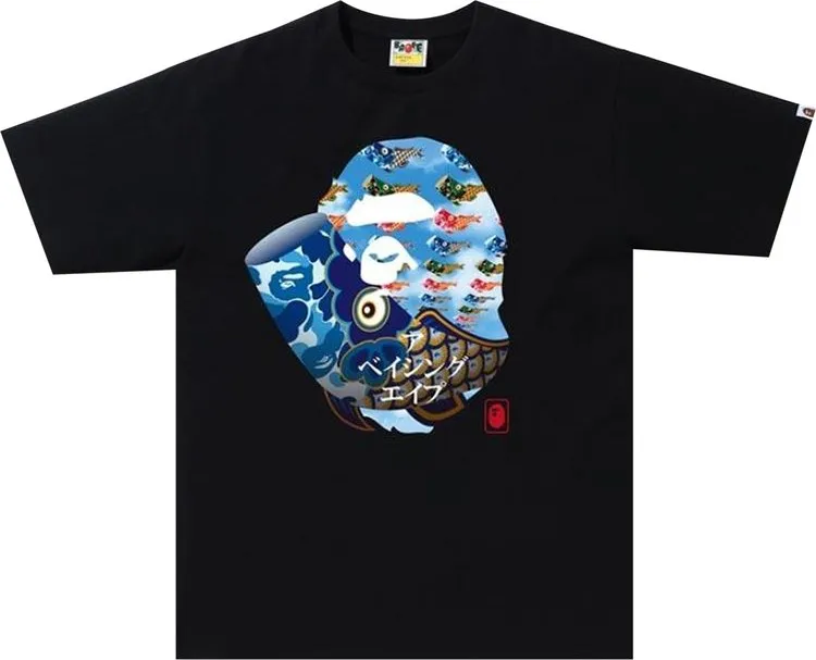 BAPE Children's Day Tee 'Black/Blue', black