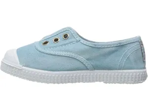 Blue Canvas Laceless Sneaker