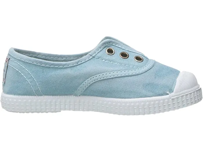 Blue Canvas Laceless Sneaker