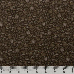 Brown Cobblestone Cotton Print