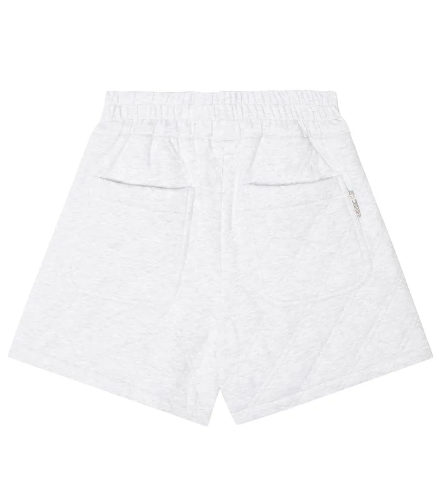 Brunello Cucinelli Quilted Cotton Shorts, Gray