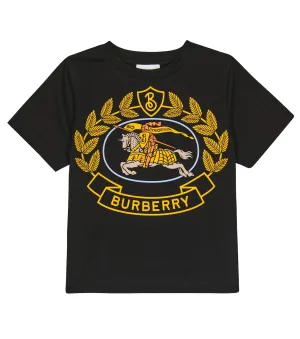 Burberry Cotton Jersey Sidney T-Shirt, Black