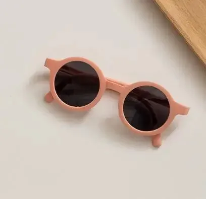 Children's Folding Round Sunglasses with Case