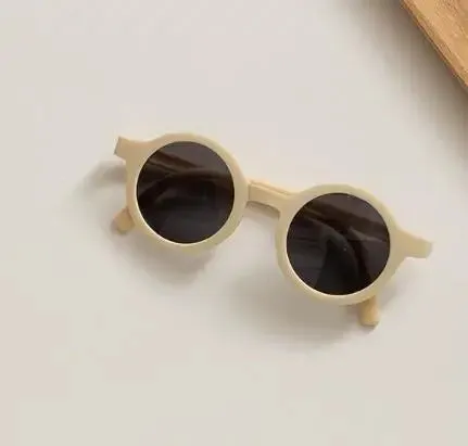 Children's Folding Round Sunglasses with Case