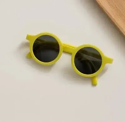 Children's Folding Round Sunglasses with Case