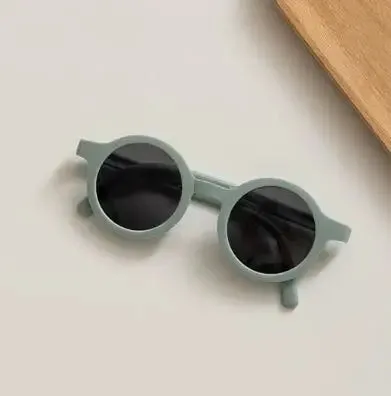 Children's Folding Round Sunglasses with Case