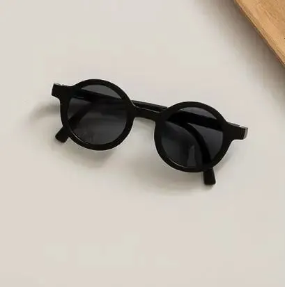 Children's Folding Round Sunglasses with Case