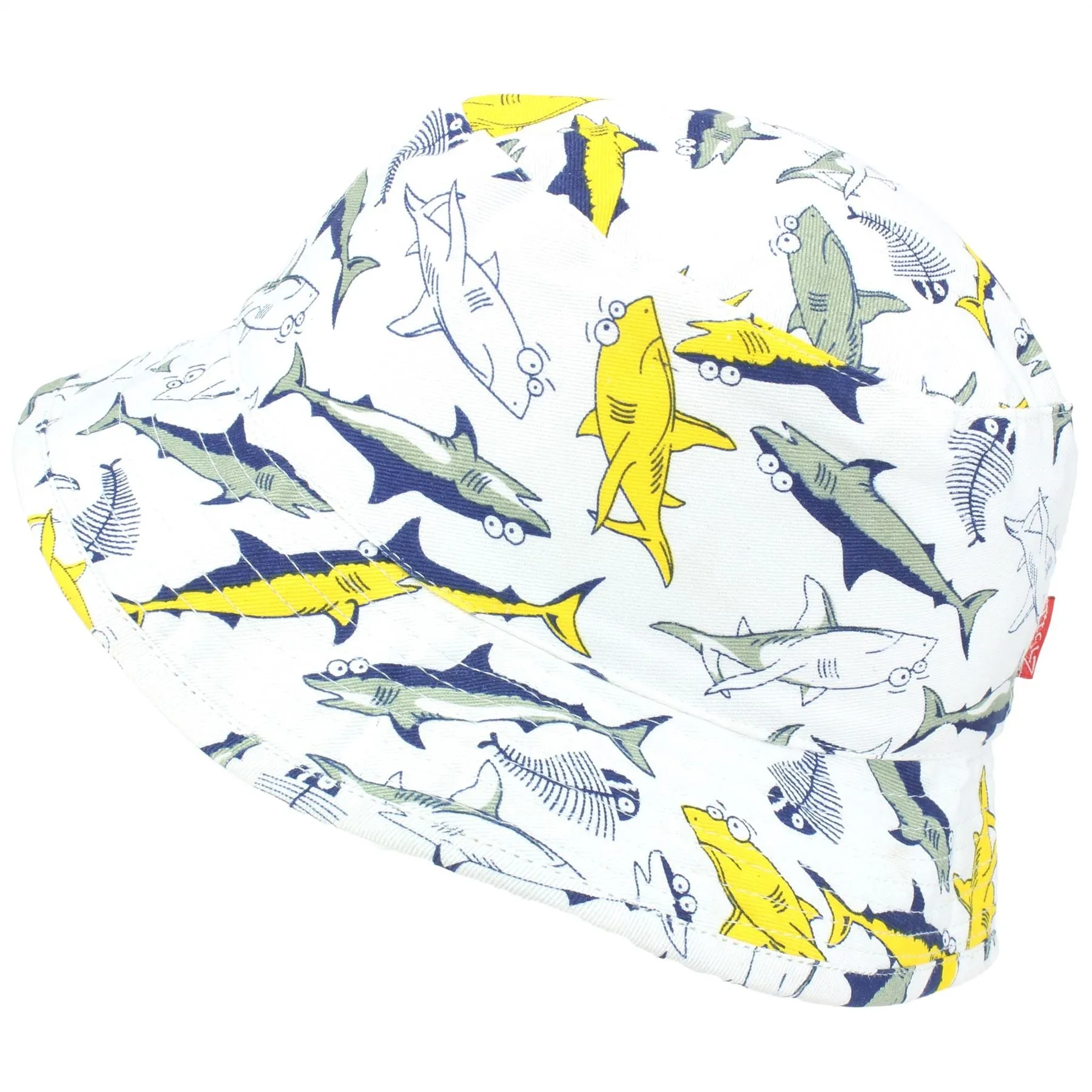 Children's Shark Bucket Hat - White