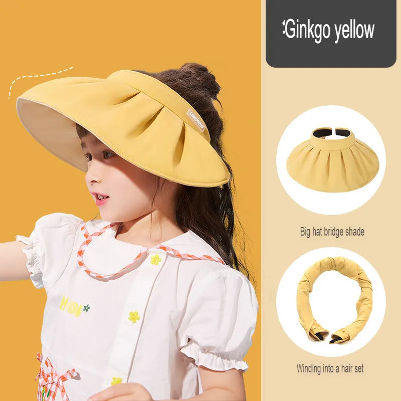 children's soft brim summer hat girls sun hat baby sun hat children large brim sun hat