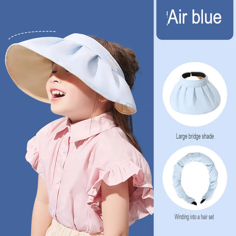 children's soft brim summer hat girls sun hat baby sun hat children large brim sun hat