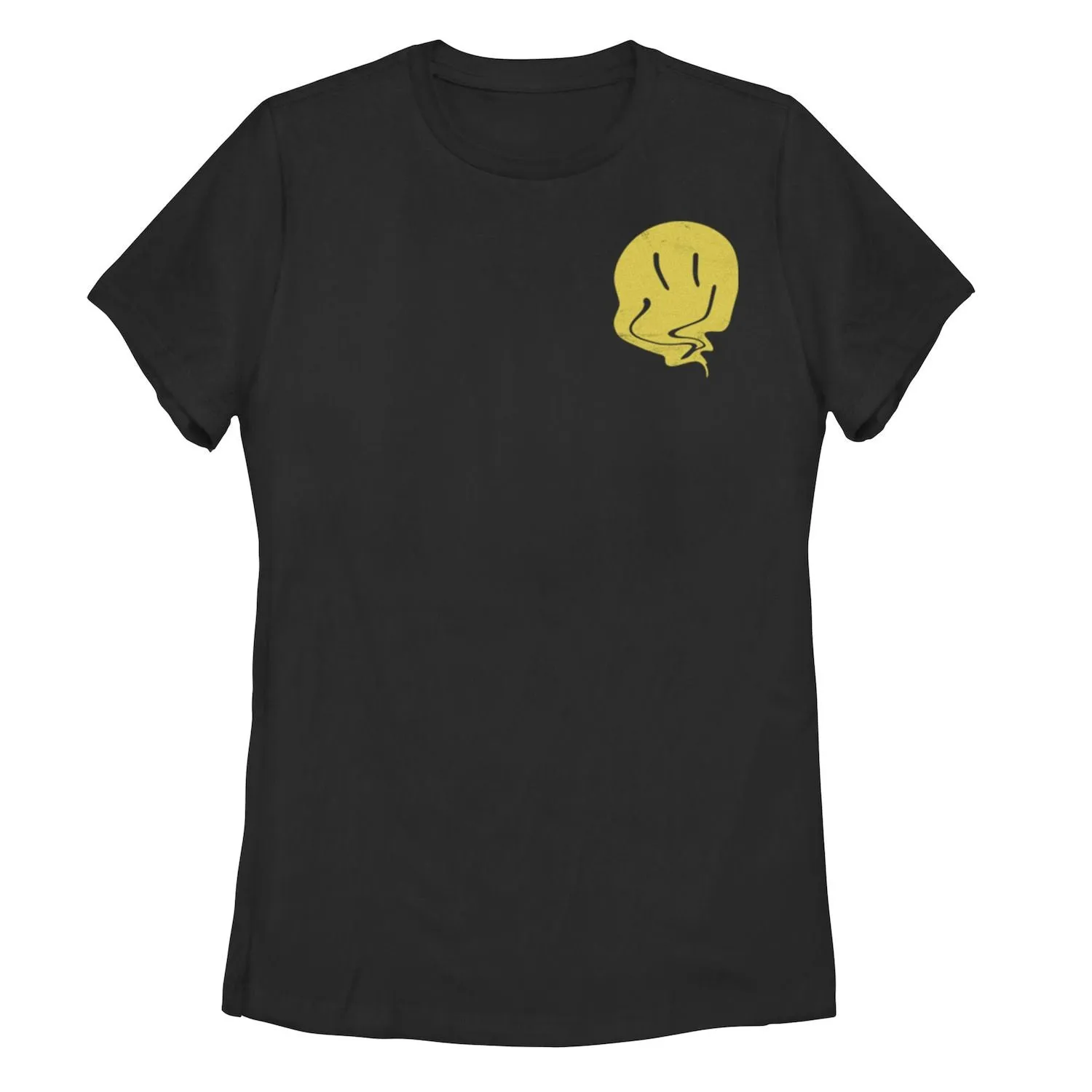 Children's T-shirt with lowered smiley face and smiley face design