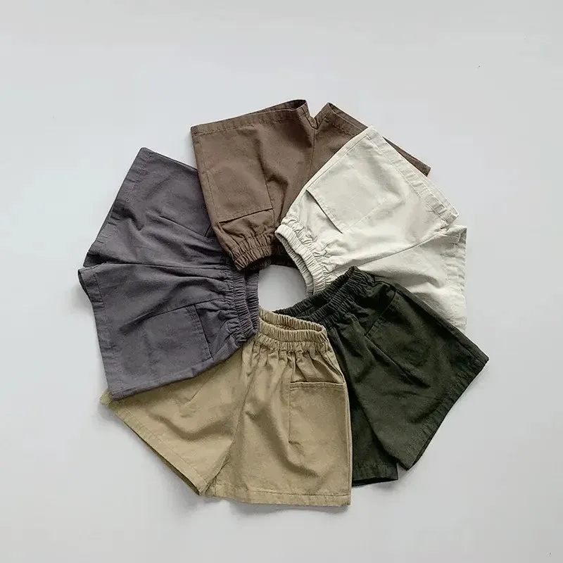 Children's Vintage Solid Shorts