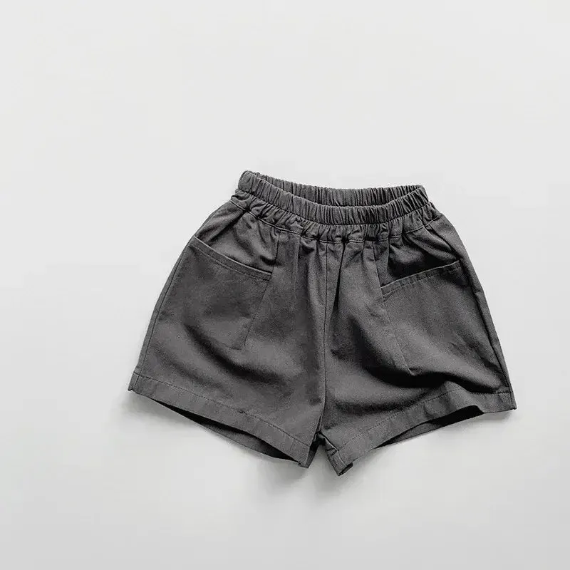 Children's Vintage Solid Shorts