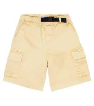 Cotton cargo shorts with Woolrich belt, beige