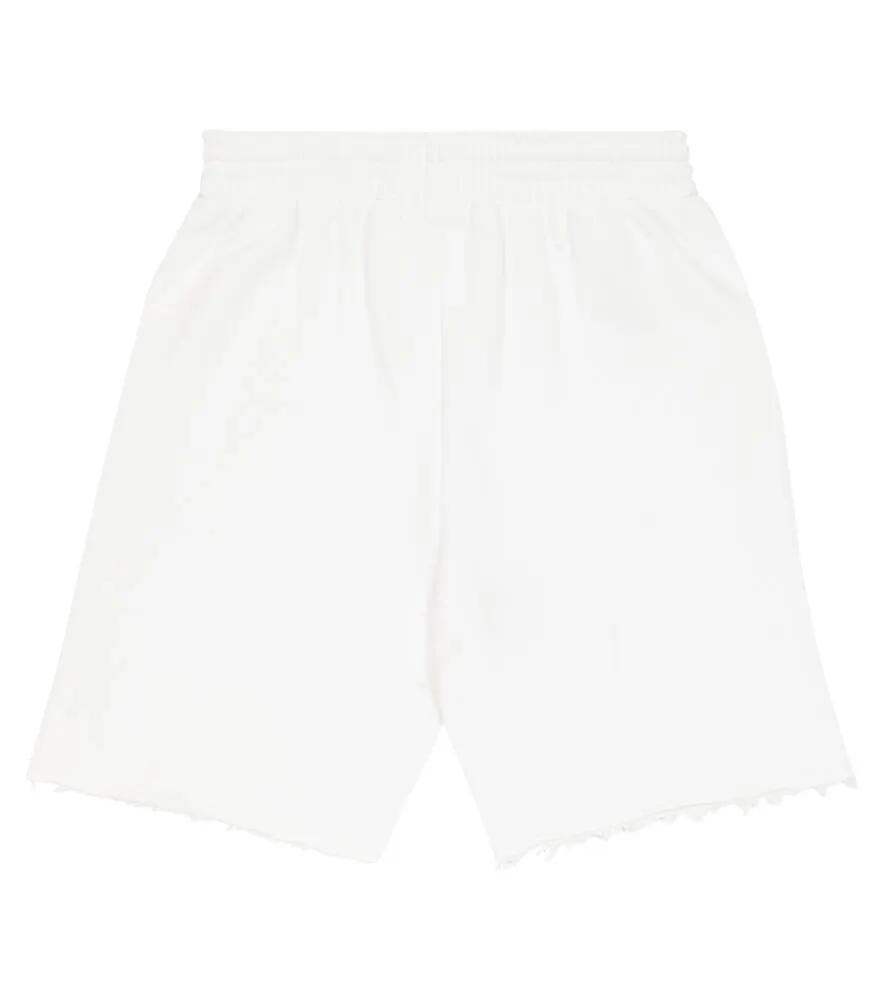 Cotton jersey shorts with MM6 Maison Margiela logo, white