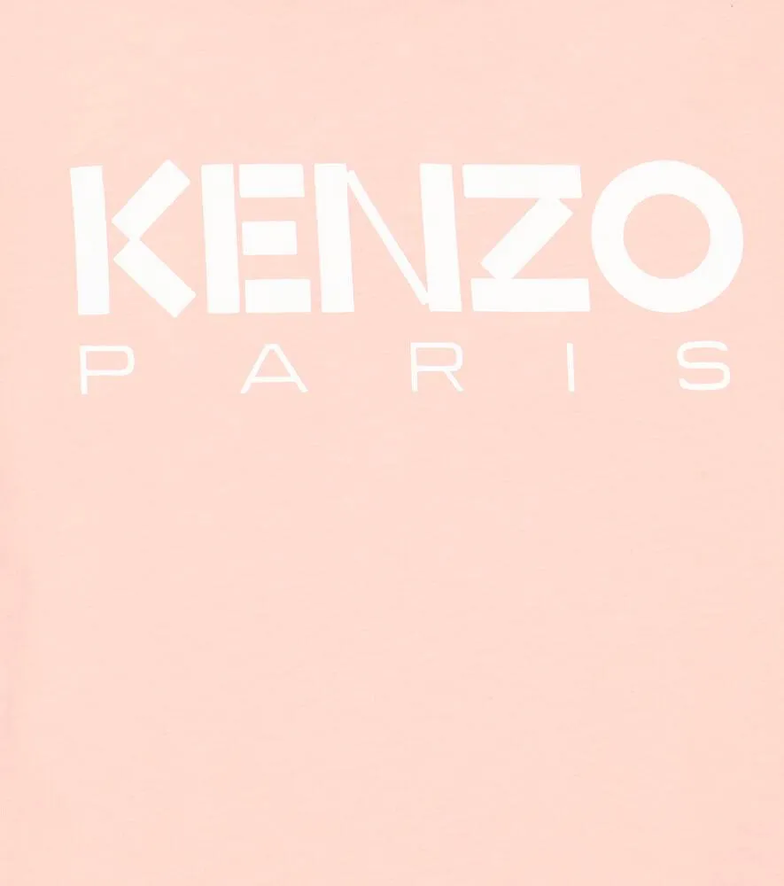 Cotton jersey T-shirt with Kenzo logo, pink