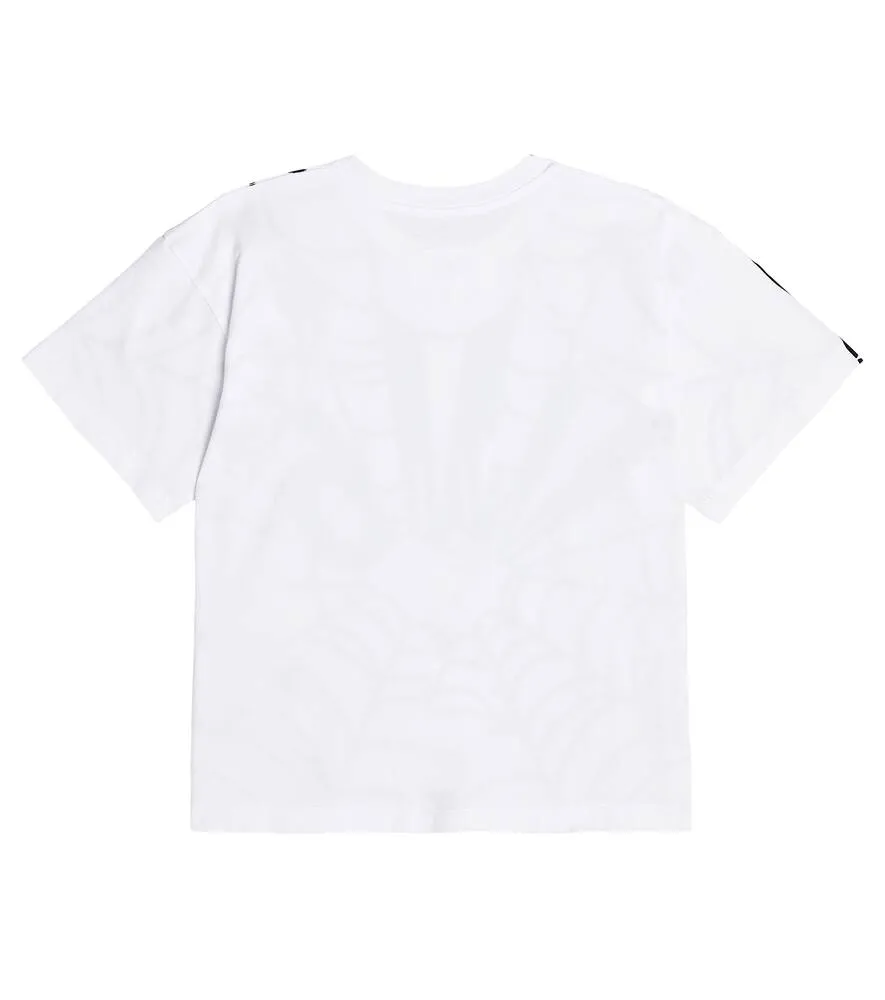 Cotton jersey T-shirt with MM6 Maison Margiela print, white