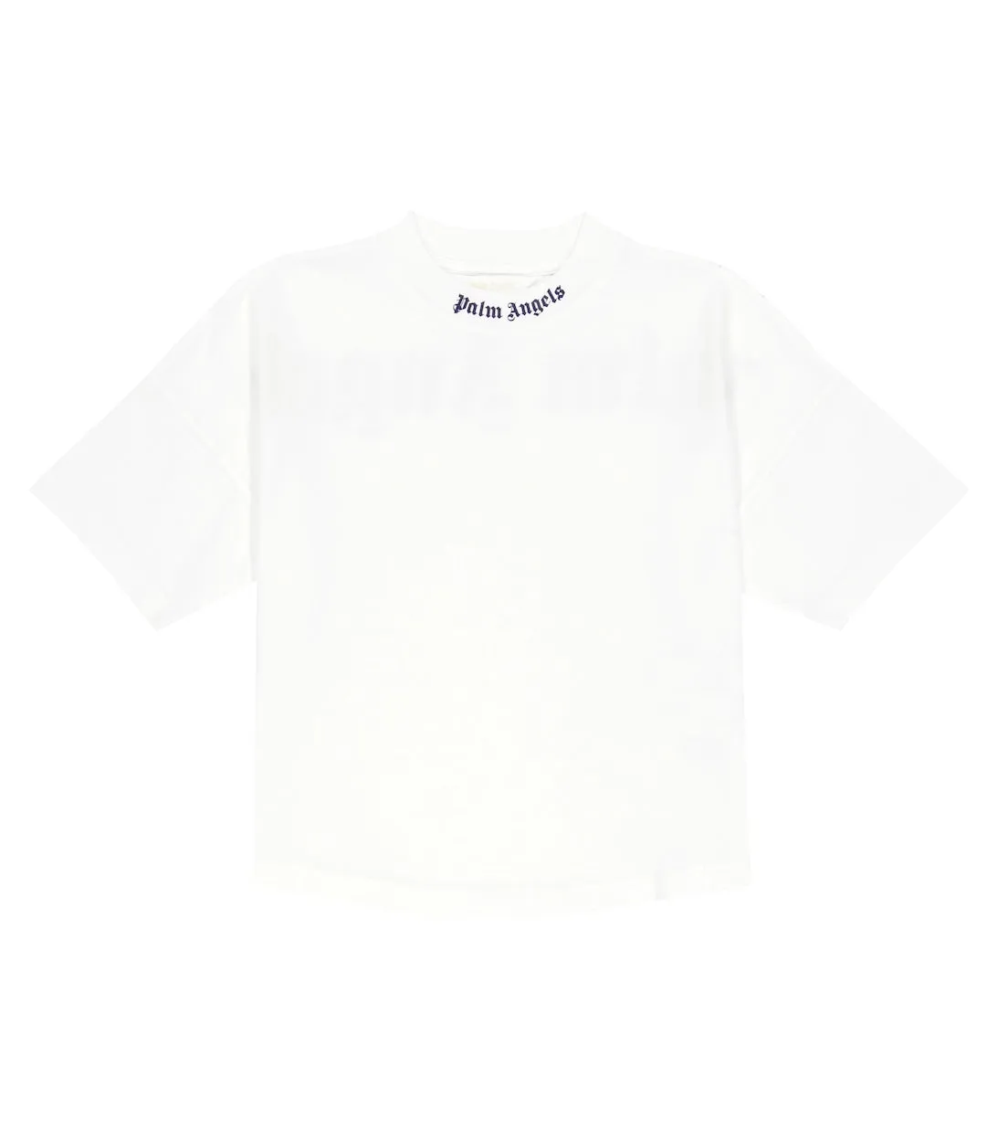 Cotton Jersey T-Shirt with Palm Angels Logo, White