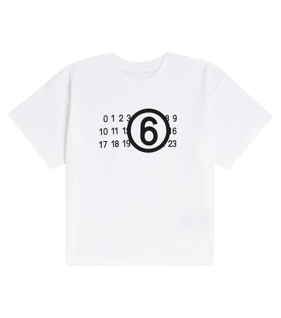 Cotton T-shirt with MM6 Maison Margiela logo, white