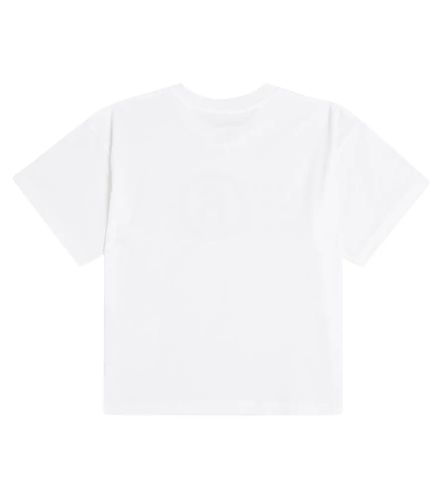 Cotton T-shirt with MM6 Maison Margiela logo, white