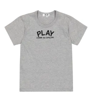 Cotton T-shirt with Play logo Comme des Garçons Play, gray