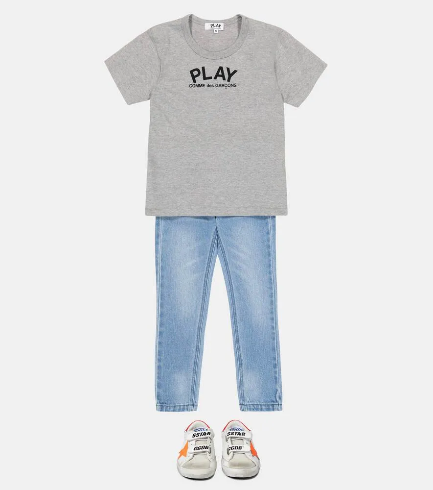 Cotton T-shirt with Play logo Comme des Garçons Play, gray