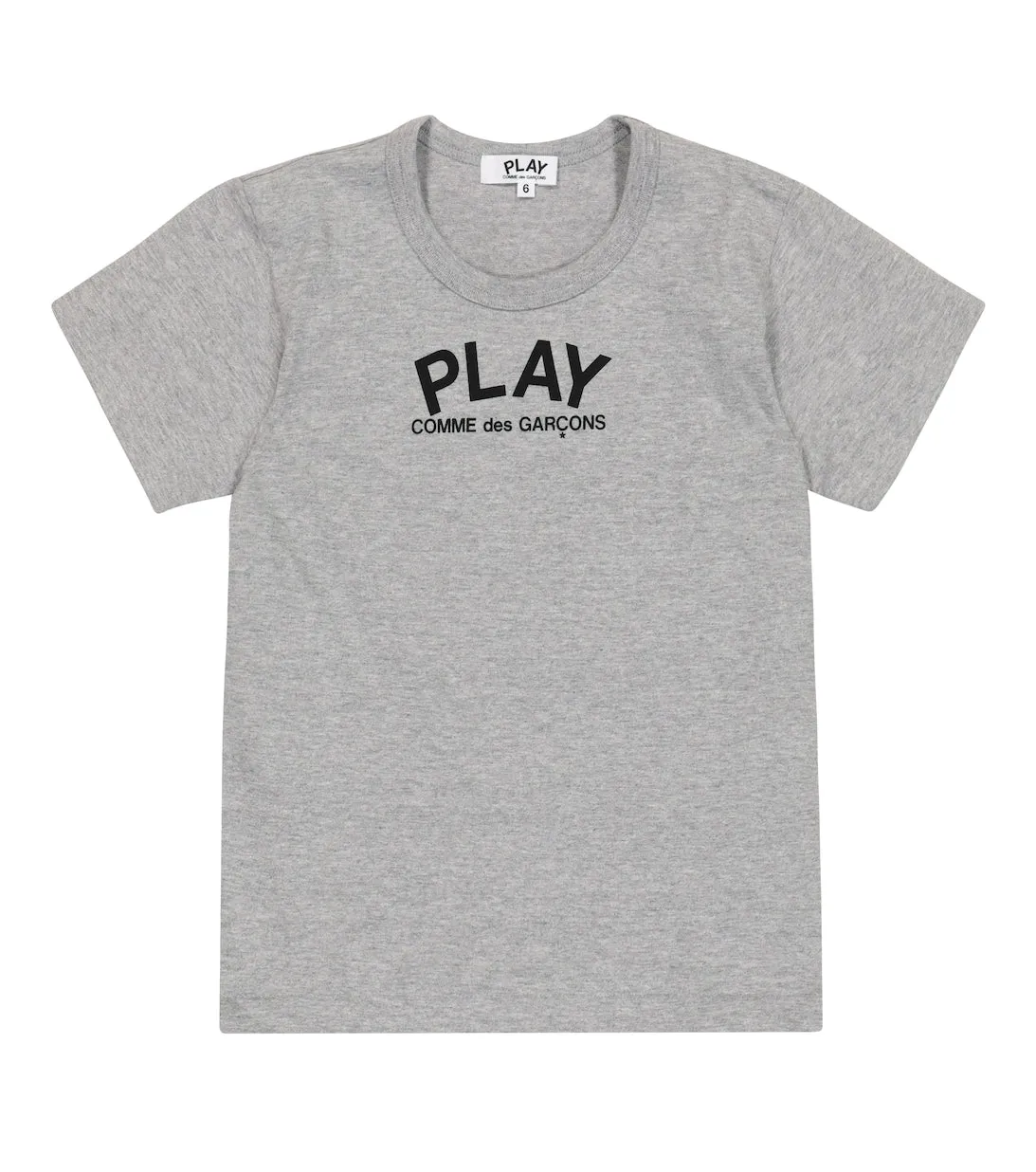 Cotton T-shirt with Play logo Comme des Garçons Play, gray