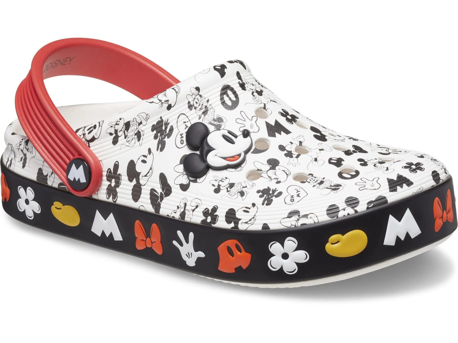 Crocs Kids Mickey Off Court Clog (Little Kid/Big Kid), white