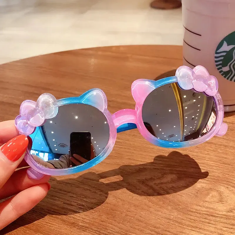 Cute Bow Design UV400 Sunglass for Kids 1pc (Random Color)