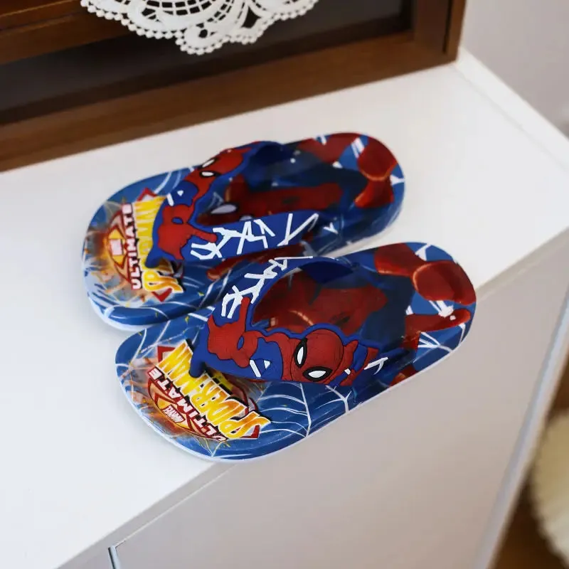 Disney Children's Slippers Cartoon Flip Flops Princess Sandals Boys/Girls Anti-skid Home Sandals Children's Beach Size 24-35