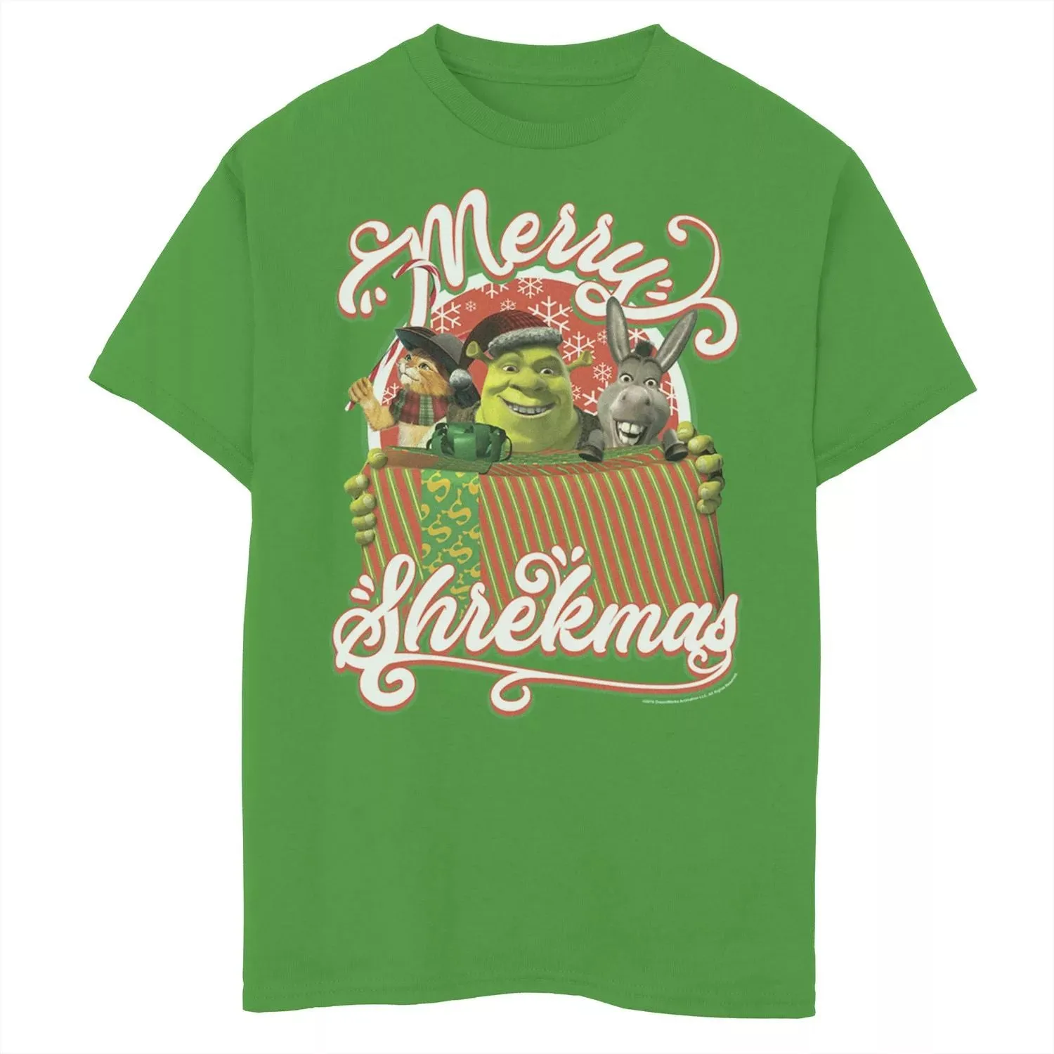 DreamWorks Shrek Merry Shrekmas Graphic T-shirt for boys 8-20 years old DreamWorks