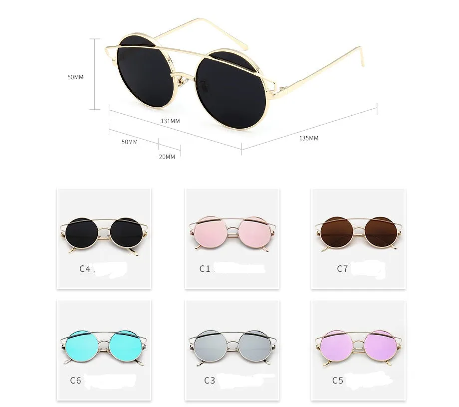 F078 impulse metal children's high quality sunglasses fashion children's sunglasses real film reflective UV400 glasses