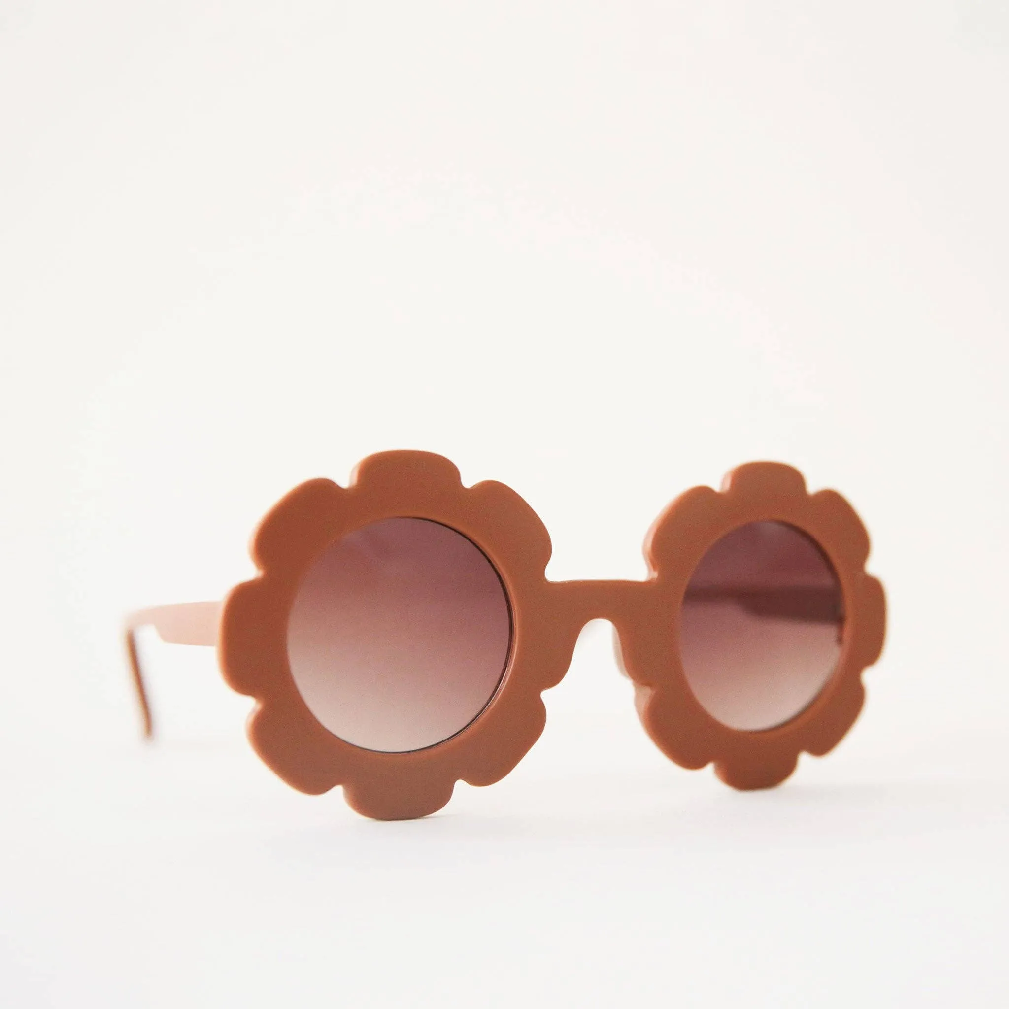 Flower Sunglasses for Adults in Cognac