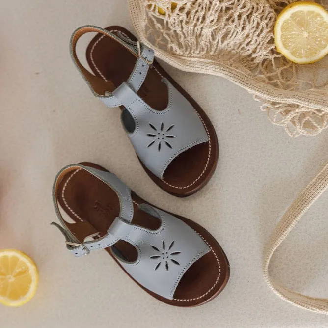 French Blue Estrella {Children's Leather Sandals}