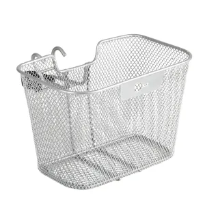 Front bicycle basket for children's bike 20/24 inches, removable gray BTWIN light gray