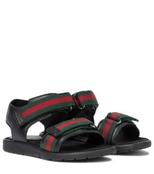 Gucci sequin sandals, black