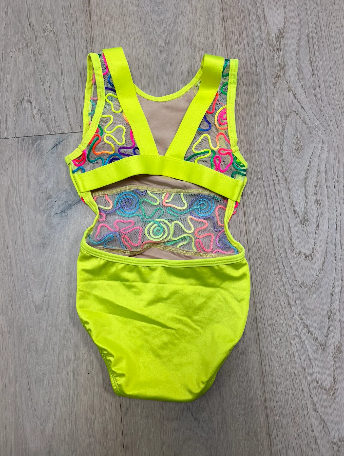 Kandi Kouture | Children's Cotton Candy Leotard | Neon Yellow