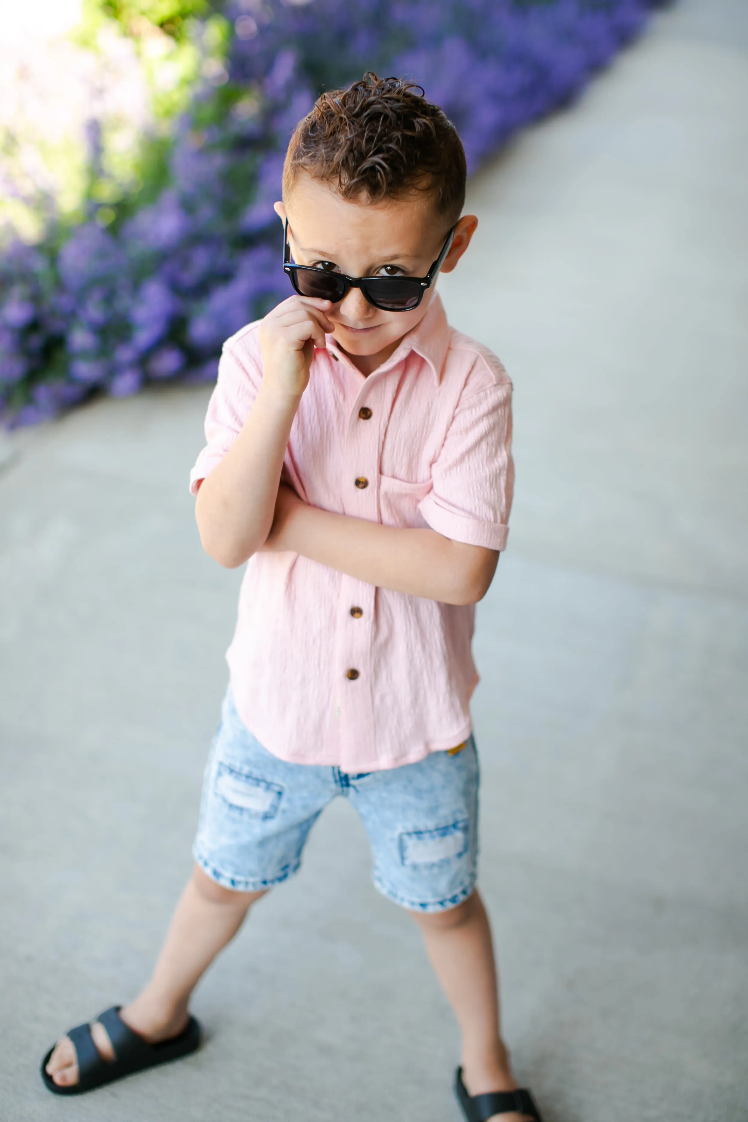 Kids Black Wayfarer Sunglasses